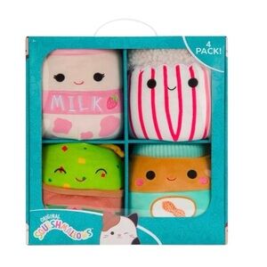 NWT-ORIGINAL SQUISHMALLOW-FOUR PACK GIFT SET OF 7 INCH FOOD BOX SET